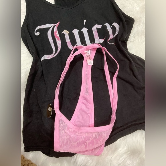 Juicy Couture Black and Pink Logo Tank Set - Picture 6 of 9